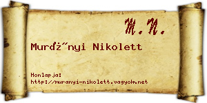 Murányi Nikolett névjegykártya