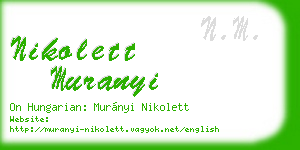 nikolett muranyi business card