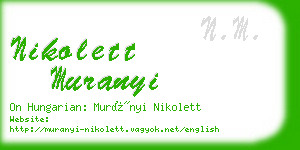 nikolett muranyi business card